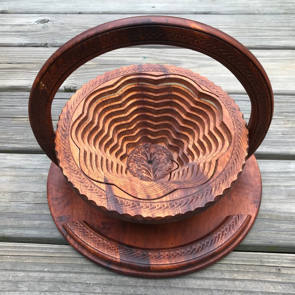 Wood Tray Dried Fruit Decorative Handcrafted Real